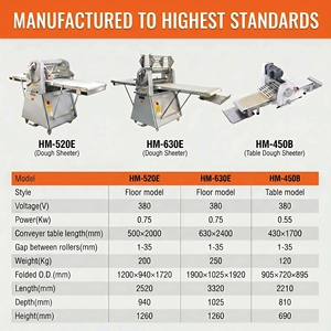 Machine à laminer <span class=keywords><strong>la</strong></span> pâte industrielle à rouleaux de 1 à 35 mm avec laminoir commercial <span class=keywords><strong>pour</strong></span> <span class=keywords><strong>la</strong></span> préparation de pâtisseries et de pizzas - Product Image 3