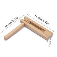 Jouet traditionnel Matraca en bois de hêtre de haute qualité, hochet rotatif, bruitier, jouet musical pour bébé, claquettes rectangulaires