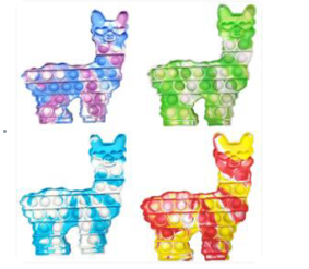 ของเล่นบีบคลายเครียด ดีไซน์ใหม่ ปี 2024 ลายมัดย้อม รูปอัลปาก้า สำหรับเด็กออทิสติก ของเล่นบีบฟองอากาศ ของเล่นบับเบิ้ลขนาดใหญ่สำหรับเด็ก - Product Image 2