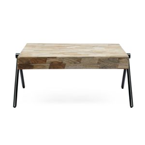 Mesa de centro de madera de mango duradera DB, soporte de té y TV de granja de estilo escandinavo para sala de estar, muebles para el hogar - Product Image 2