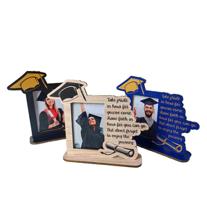 Marco de Fotos de Madera DAMAI para Graduación, Adorno de Escritorio, Vertical, para Decoración de Fiestas de Graduación, Suministros para Exhibición de Fotos - Product Image 1