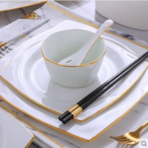 Best-selling Cartoon-shaped Dinnerware <b>Set</b> <b>White</b> Embossed Dinnerware <b>Set</b> Western-style Ceramic Dinnerware <b>Set</b> - Product Image 6