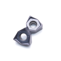 Plaquette de fraisage hexagonale double face WNMU040304EN à alimentation rapide, avec éjection de copeaux GM, pour un contrôle stable des copeaux lors du fraisage brut de la fonte