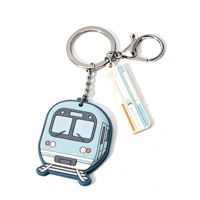 Porte-clés en caoutchouc souple PVC personnalisé Pinshuo OEM avec effet 2D/3D, écologique et durable, logo personnalisé disponible