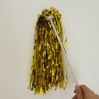 Pompons bleus de cheerleader, agitateurs de pompons, pompons de danse sportive en plastique pour l'encouragement d'équipe, performance, vente en gros, fabricant