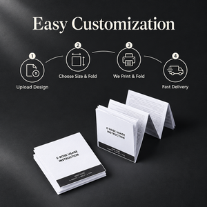 Livre personnalisé <span class=keywords><strong>A4</strong></span> à pliage en croix pour les marques de beauté, imprimé offset sur papier couché avec finition vernie - Product Image 4