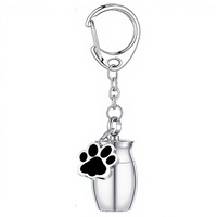 Urnes funéraires pour animaux de compagnie en acier inoxydable, style européen et américain, miniatures, pour cendres de chiens, urnes commémoratives pour animaux de compagnie
