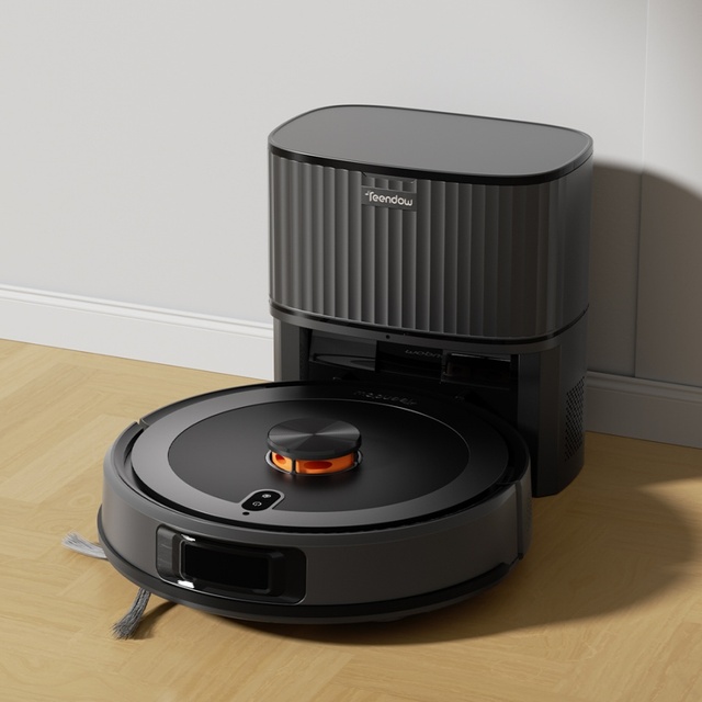 Teendow Auto Mop Washing Robot Vacuum Cleaner With Empty Wash Fill Dock Self-Emptying Cleaning Robot Vacuum and Mop