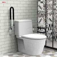 Barre d'appui de sécurité pour toilettes, pliable et réglable en aluminium, pour personnes handicapées et âgées, support d'aide pour la salle de bain à domicile