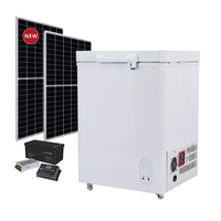 Kit solaire domestique de haute qualité, réfrigérateur-congélateur solaire DC 100/150/200L, réfrigérateurs à porte simple pour la maison avec panneau solaire, batterie gel