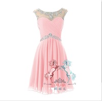 Haute qualité Offre Spéciale robe de soirée courte princesse robe de Cocktail soirée robes de demoiselle d'honneur femmes naturel fête adultes droite