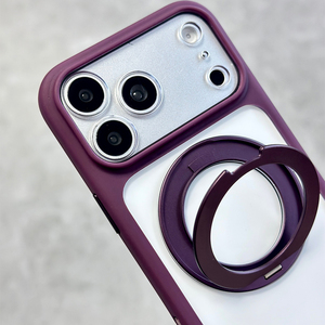 B497 คุณภาพดี 360 ° เคสโทรศัพท์แบบหมุนได้สำหรับ iPhone 17 16 15 Pro Max ผิวสัมผัสนุ่มแบบ Skin Feel พร้อมแม่เหล็ก - Product Image 2