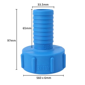 Adaptateur pour réservoir IBC S 60 X 6 vers 1/2, 3/4, 1, 1.2, 1.5, 2 pouces, raccord de réservoir d'eau en plastique, raccord réducteur pour fût IBC avec joint - Product Image 5