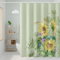 Rideaux de douche Boho pour salle de bain rideau de douche à fleurs blanches impression esthétique orientale rideau de douche mignon tissu imperméable