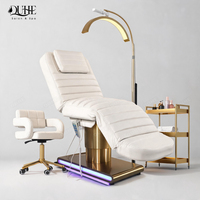 Table de massage électrique blanche personnalisée pour salon de beauté, chaise médicale de podologie, lit de traitement esthétique pour esthéticienne, soins du visage et extensions de cils