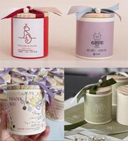 Boîte à bonbons ronde en bois recyclable en gros pour mariage, cadeaux de mariage pour invités, Guangdong