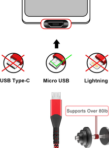 Cavo Micro USB 2.0 Intrecciato in Nylon LUNG AKY da 3 Piedi, Ricarica Rapida 3A, Cavo Dati USB-A a Micro-B ad Alta Velocità - Product Image 3