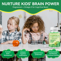 Compléments alimentaires fonctionnels en gommes personnalisés à marque privée, véganes, pour le sommeil et le cerveau, sans sucre, gommes au glycinate de magnésium pour enfants et adultes