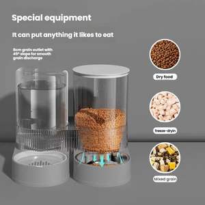 2 in 1 yerçekimi büyük kapasiteli 360 derece dönebilir kendinden besleme Pet gıda su sebili - Product Image 4