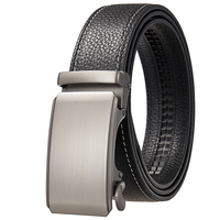 Ceinture en cuir pour homme LY36-8087, nouvelle ceinture en cuir véritable avec boucle automatique en alliage, ceinture en cuir pour homme avec boucle automatique de créateur