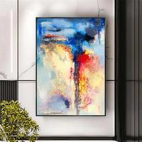 Peinture à l'huile abstraite faite à la main sur toile, décoration murale moderne pour salon, hôtel, porche, intérieur, affiche, image, vente en gros