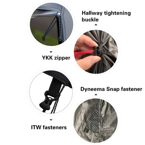 Carpa Ultraligera para 2 Personas, Sin Postes, con Soporte para Bastones de Trekking, Nailon 15D, Impermeable, Resistente al Viento, para Excursionismo, Senderismo y Viajes - Product Image 6