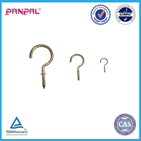Venta al por mayor de fábrica PANPAL ZY1284 180 piezas de ganchos de tornillo de hierro de varios tamaños, autorroscantes, para decoración del hogar y manualidades DIY