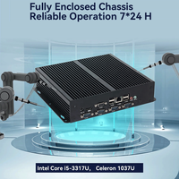 Mini PC industriel sans ventilateur avec Intel I5 3317U 2117U 4 ports RS232 1 port LAN prend en charge le WIFI 4G Lte WinXP Window7 8 10 Linux Ubuntu