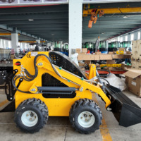 Mini Skid Steer Loader Langsung dari Pabrik, Mesin Honda, Bersertifikasi CE EPA, Crawler Hidrolik, Loader Kompak dengan Bucket dan Perlengkapan Lengkap