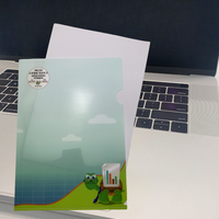 Carpeta Archivadora de Palanca Transparente A4 de Primera Calidad, en Forma de L, de PP, con Superficie Brillante/Mate/Esmerilada, para Uso Escolar y de Oficina