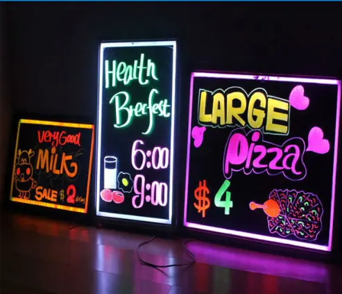 LED tableros de escritura fácil escribir mensaje publicitario precio más barato