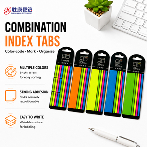 Colored PET Custom Index Tabs Writable Self‑Adhesive Page Markers Flyleaf Memo <b>Notes</b> for <b>Book</b> File Sorting Office School Use - Product Image 1