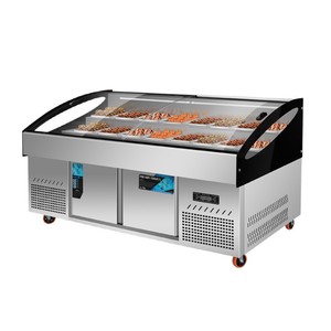 Dual Temperature Three Stage <b>Refrigerated</b> Display Case Stainless Steel Commercial Food Showcase - Product Image 2