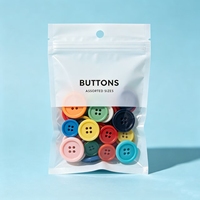 Sacs à fermeture éclair plats, pochettes d'emballage refermables, résistantes à la poussière et à l'humidité, pour le rangement des boutons de couture, des boutons artisanaux, des fournitures de bricolage