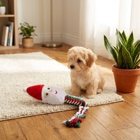 Ensemble de jouets couineurs de Noël pour chien, Père Noël, Bonhomme de neige, Sapin de Noël, jouet à mâcher en peluche et corde de coton, 6 styles, cadeau de fêtes, vente en gros, OEM, ODM, personnalisé