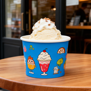 Hot Sale Custom Disposable Large Capacity <b>Paper</b> Ice Cream <b>Bowl</b> Tub for Convenience Stores Fast Food Chains - Product Image 1