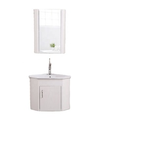 New Design <strong>Wall</strong> Mounted <strong>White</strong> Corner Pvc <strong>Bathroom</strong> Wash Basin <strong>Cabinet</strong> - Product Image 6
