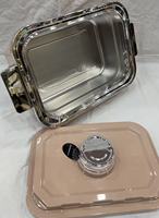Plat à réchaud haut de gamme de 6 litres pour la restauration de mariages, en acier inoxydable avec finition dorée, fabricant chinois