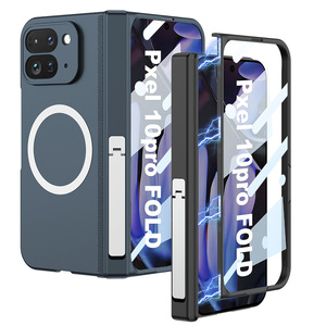 For Google <strong>Pixel</strong> 10 ProFold Magnetic Luxury High-End Hard Shell Phone Case Wireless Charging Stand <strong>Foldable</strong> Screen Compatibility - Product Image 1