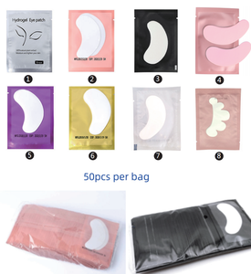 Toptan stok hidrojel jel yamalar tüysüz göz pedleri kirpik uzatma 10 25 50 Pairs göz tedavisi kollajen maddeler - Product Image 6