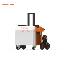 Limpiador Láser de Pulso de 500W con Diseño de Carro, Refrigerado por Aire, para Eliminar Óxido en Equipos de Construcción, con Tanques Grandes y Ruedas Industriales