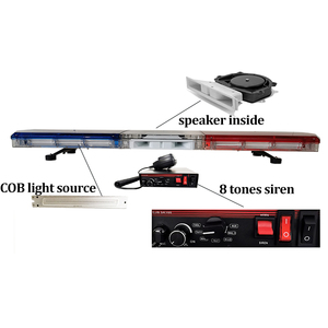 DC 12V 200W không thấm nước dẫn xe cứu thương ánh sáng, màu xanh đỏ khẩn cấp nhấp nháy đèn hiệu Thanh ánh sáng cho xe cứu hỏa xe ô tô & xe cứu hộ - Product Image 1