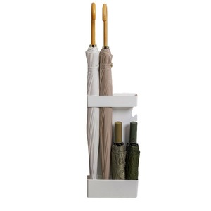 Yimijia Umbrella Storage Rack White Wall Mounted Japanese Style 10 Capacity Umbrella Stand With Velcro Closure - Product Image 5