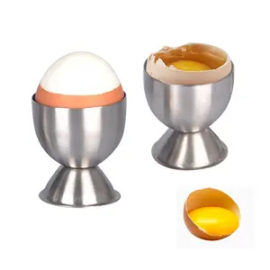 Amazon Hot Sale Stainless Steel Cup Kitchen Gadget Stainless Steel Egg Cup Holder Egg Tray Breakfast Gadget