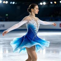 Robe de compétition de patinage artistique en tissu haut de gamme, ornée de strass scintillants, à manches longues, pour adultes et enfants, pour spectacle sur glace