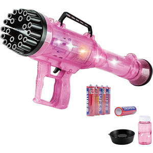 2合1泡泡机枪，带小风扇夏季儿童玩具泡泡枪，泡泡机21个带灯孔，用于室外室内 - Product Image 2