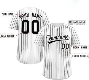 Camisetas de béisbol de club de gama alta OEM al por mayor impresión personalizada ropa deportiva transpirable sublimación serigrafía béisbol - Product Image 2