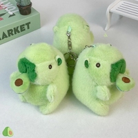 12cm mignon avocat Capybara jouets en peluche porte-clés peluche poupée tirant corde vibrer Capybara porte-clés enfants jouet pendentif