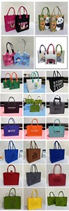 Bolsa de Fieltro Verde Aguacate con Impresión Personalizada de Moda al por Mayor de Fábrica, Bolsa de Compras de Fieltro de Gran Capacidad - Product Image 2