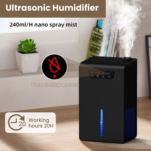 <span class=keywords><strong>Deshumidificador</strong></span> de aire <span class=keywords><strong>humidificador</strong></span> 2 en 1 doble uso inteligente Mini <span class=keywords><strong>deshumidificador</strong></span> portátil para interior 3.5L 650ML/D, conexión de tubería de drenaje - Product Image 3
